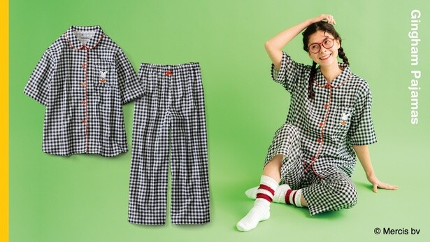 「リブ イン コンフォート ナインチェ刺しゅうのふんわり着心地のいいダブルガーゼギンガムパジャマ」(7150円)