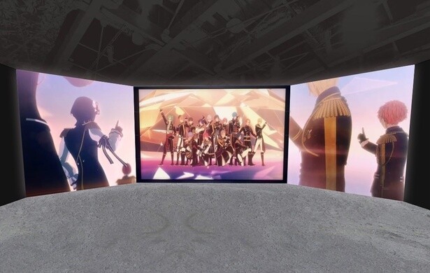 ライブステージにアイドルたちが登場