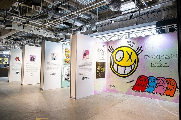 4人のアーティストが、パックマンとのコラボを展開する「アートゾーン」