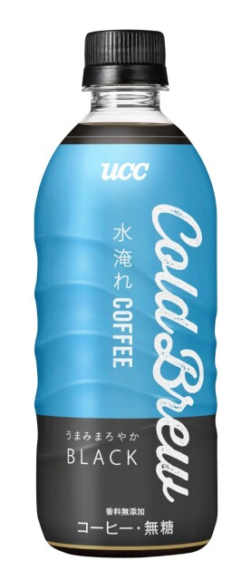 ツートーンカラーを基調とした澄み切ったデザイン「UCC Cold Brew BLACK PET500ml」
