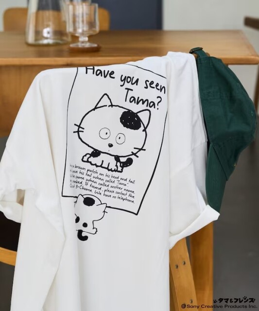 「別注 タマ&フレンズ バックプリント半袖Tシャツ【限定展開】(オフホワイト)」(4994円)