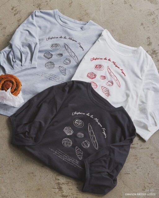 【MAISON KAYSER】刺繍立体袖Tシャツ(4290円)