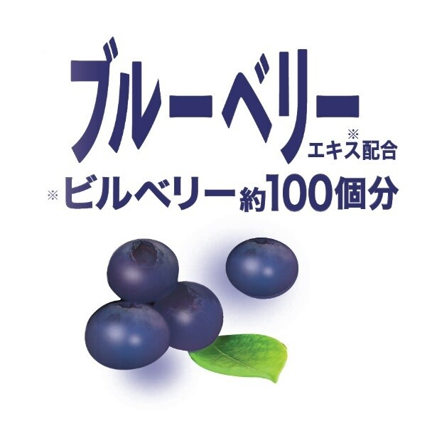 1袋にビルベリー約100個分のブルーベリーエキスを配合