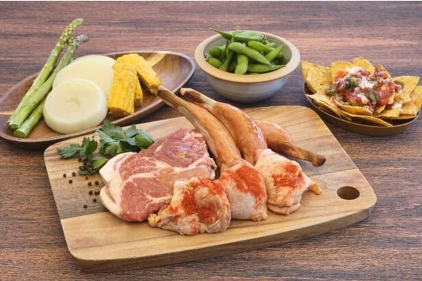 豚肉と鶏肉がメインのベーシックなプラン「スタンダードBBQプラン」