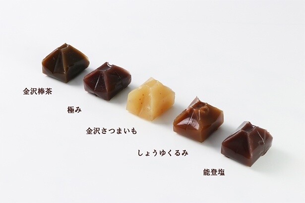 【写真】5つの選りすぐりの素材を使った、5種のようかん
