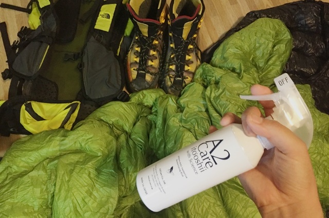 A2スプレーと登山道具