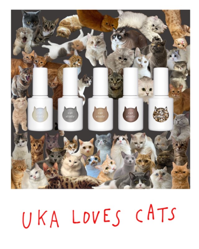 売り上げの一部を保護ネコの活動に ネイルカラー『uka cat study』