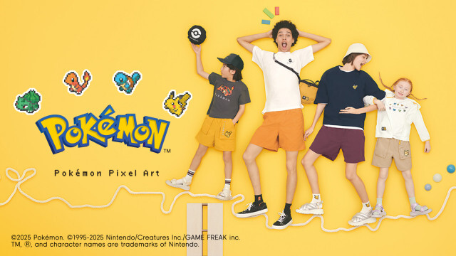 ポケモンを「出会い」と「冒険」をテーマにピクセルアートで表現したコレクションがGUから登場
