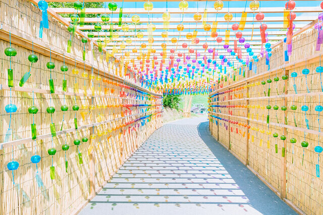 【滋賀県 2024年版】  夏の絶景・風物詩10選 涼しげな音と 虹色の輝きが癒やしへ導く、風鈴の道