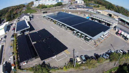 三重交通が3カ所目の営業所で太陽光発電を開始