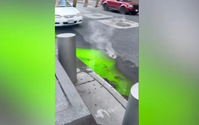 ニューヨークのマンホールから謎の緑の液体が…。地下で何があった？