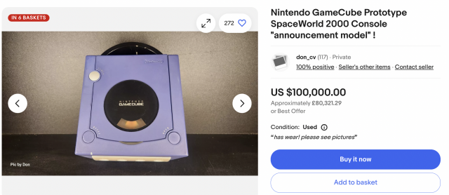 ゲームキューブ試作機、オークションに約1550万円で出品される