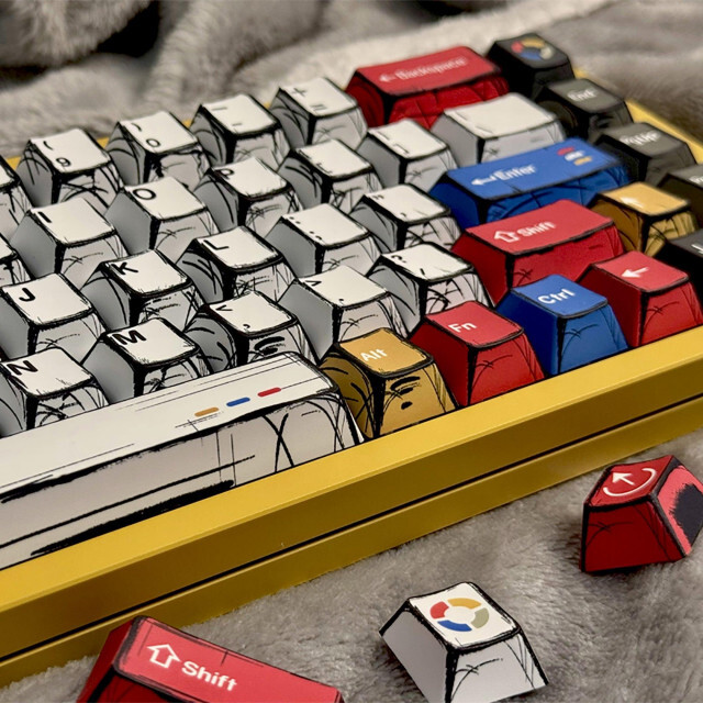 まるで視覚トリック。二次元に見えるキーボード