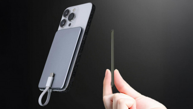 薄さはわずか5mm以下！ 装着してもスマホを操作しやすいスリムすぎるモバイルバッテリーが登場