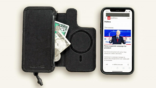 iPhoneだけでお出かけOK！ コインも紙幣もたっぷり収納できる栃木レザー製ケース「Wrapup」