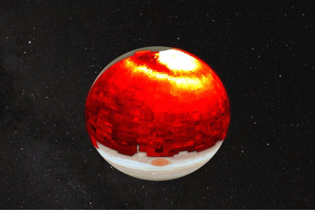 宇宙のレア現象：太陽風が木星に直撃でオーロラ発生＆気温爆上がり