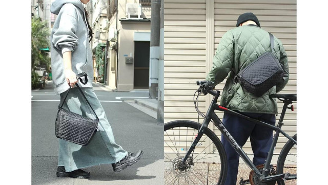 コスパ+利便性+機能性+オシャレ！撥水加工されたキルティング生地の「ユーティリティーメッセンジャーバッグ」