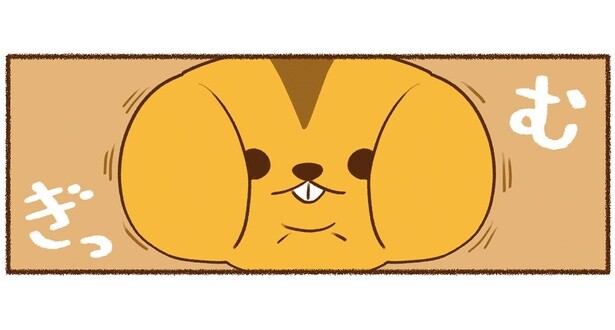 食べすぎて巣から出られない!? くいしんぼうなリスさんのトラブルの話