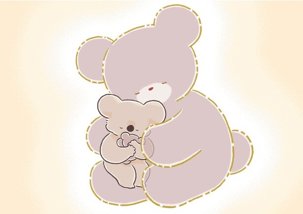 なんだか心があったかい。ぬいぐるみを愛でるコアラの大事な時間