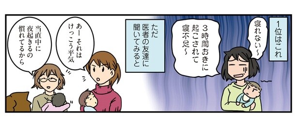 365日当直みたいなもの？ 育児の睡眠不足も医者は慣れっこなようで