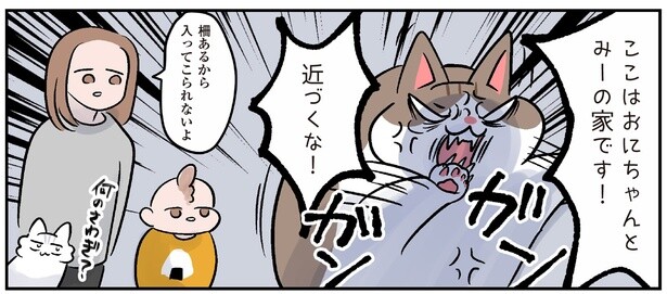 あたりかまわず威嚇する、屈強なモンペ猫の致命的な弱点