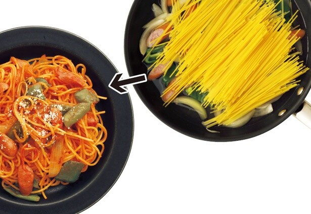 フライパン１つで麺と具を一度に調理！「スピードパスタ」3選
