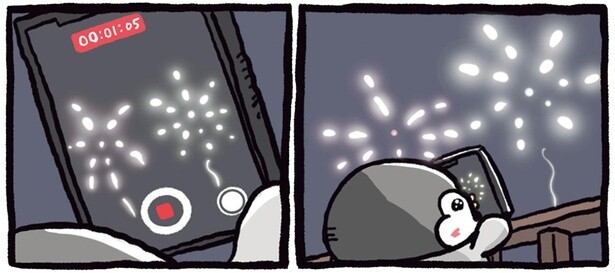 今日は花火大会。お仕事を頑張っているママにも見てほしくて