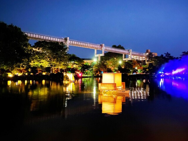 千葉公園で夜のハスまつり「ヨハス」　光と音楽で園内を演出