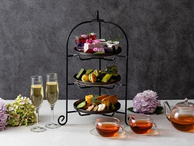 銀座のホテルで「紫陽花アフタヌーンティー」　抹茶スイーツも