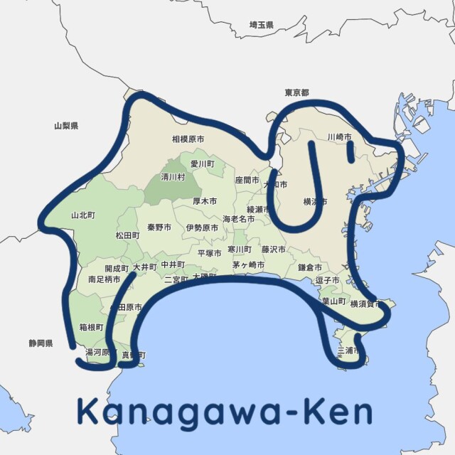 神奈川県の形のロゴ「Kanagawa-Ken」　広報活用しイメージ向上