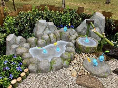 広島・宮島SA「ピクミンテラス」に「氷ピクミン」の立体展示追加