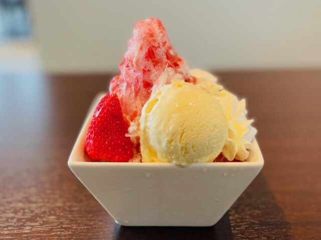 石板焼き肉の「匠の庄飯田」　製氷店の氷で「かき氷」9種提供