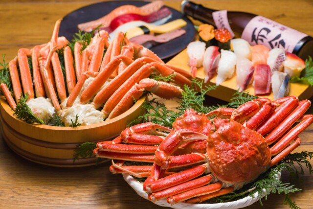 堀江にすし酒場「フジヤマトーキョー」　カニ食べ放題プランも