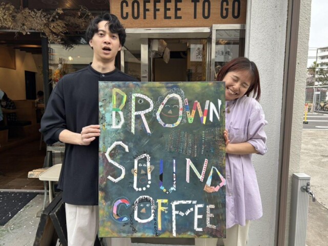 習志野・津田沼「ブラウンサウンドコーヒー」で子ども絵画教室の作品展