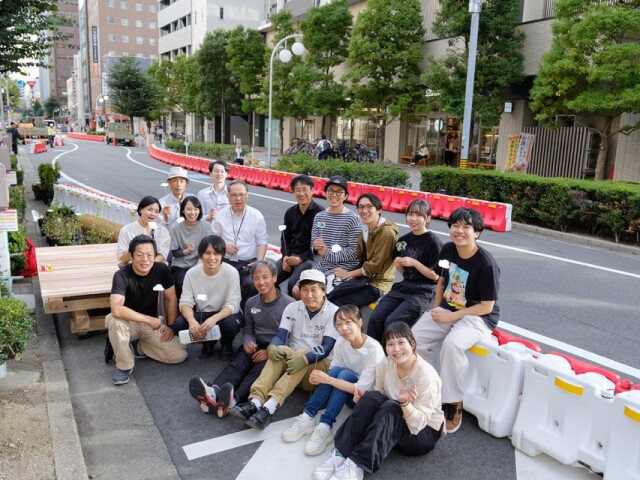 長島町通の一部歩道を拡幅　街の人々が描く「みちにわ」を形にする社会実験