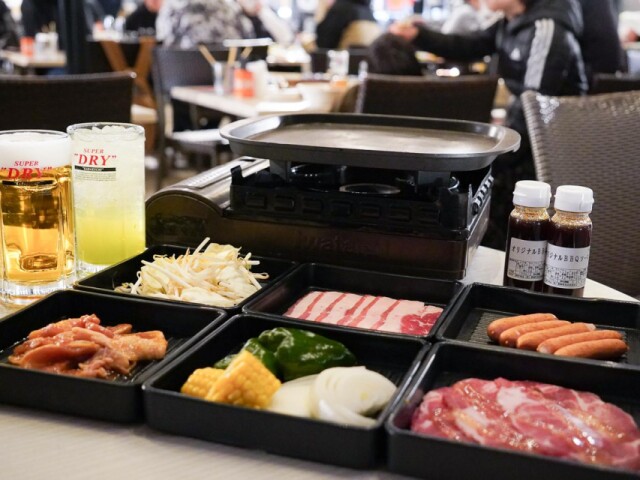 仙台パルコ2屋上で「肉食べ放題」ビアガーデン　卓上コンロでバーベキュー