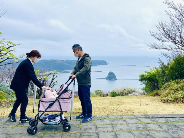 下田湾を一望できる寝姿山にドッグラン　ロープウエー模した撮影スポットも