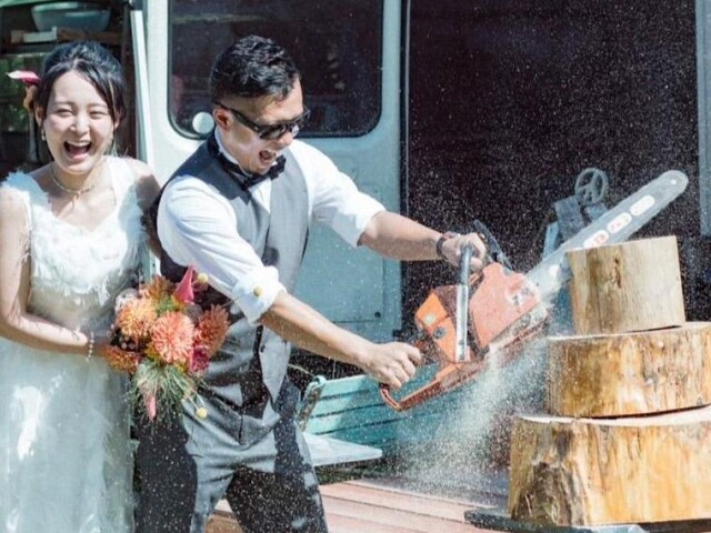 勝浦のキャンプ場で結婚パーティー　地域住民で特技持ち寄り盛り上げ