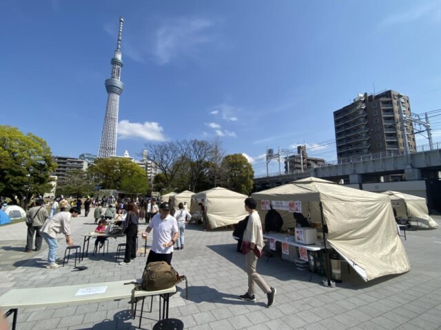 隅田公園で「春の味わいフェス」　食べて飲んで「春そよ」締めくくり