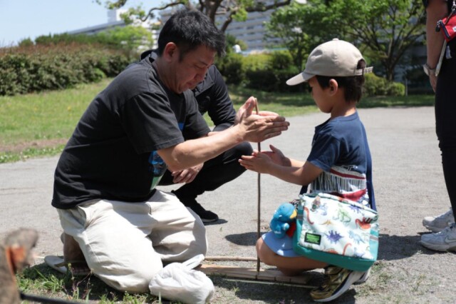 東白髭公園で遊びながら学ぶ「あそ防災」　かまどベンチで火起こし体験も