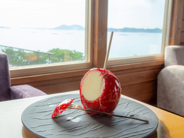 高松・庵治にりんごあめ専門店　抹茶、梅しそ、シナモンなど5種の味用意