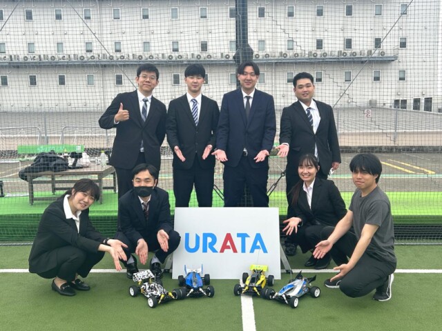 浦安市内の総合建設業「ウラタ」　新入社員7人がラジコンカー研修