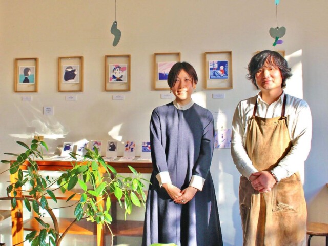 宇部のイラスト作家「えんぴつ座」と山口のカフェ「hangout」がコラボ