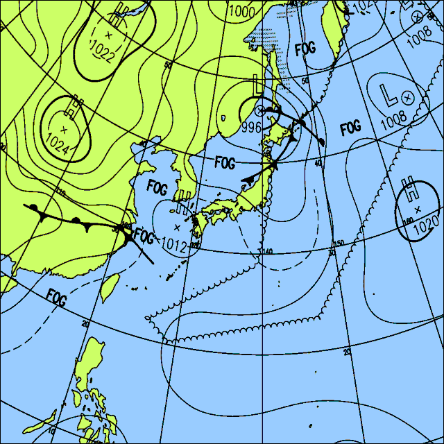 今日は北日本や南西諸島で雨が降る所があるでしょう