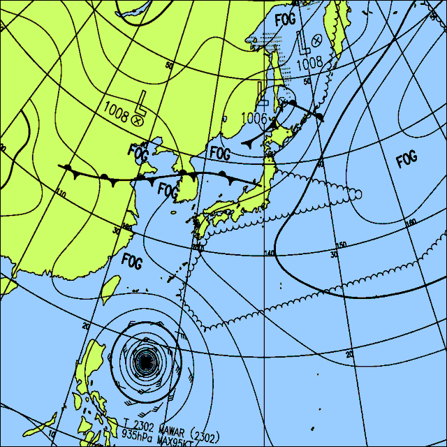 今日は北日本や北陸で雨の降る所が多いでしょう