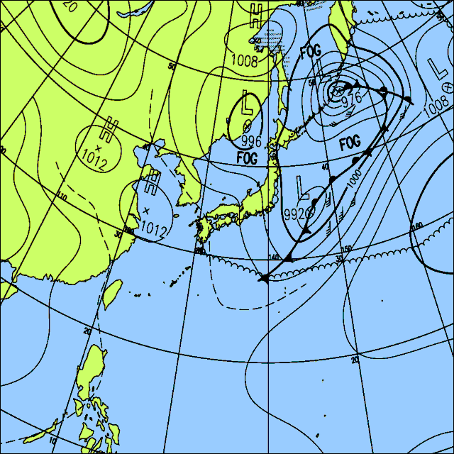 今日は北〜東日本で雨の降る所があるが、西から次第に天気回復