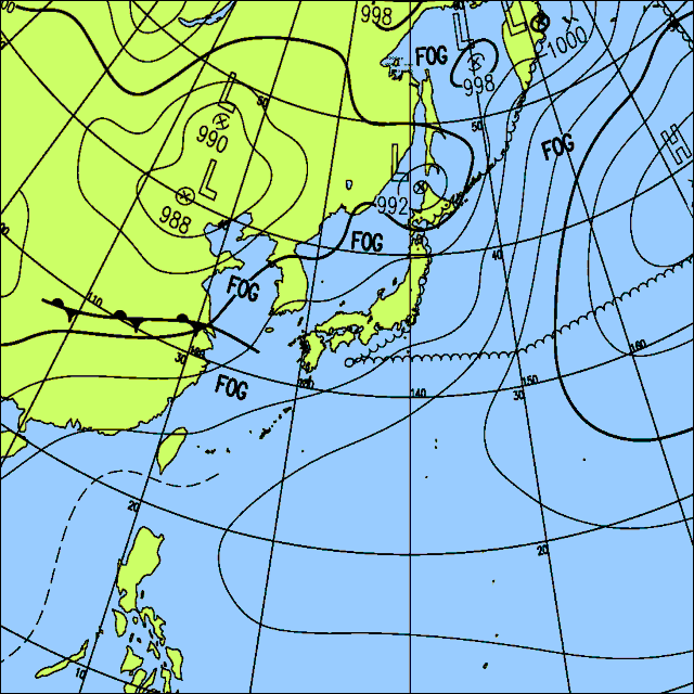 今日は晴れる所が多いが、北海道では雨が降りやすい