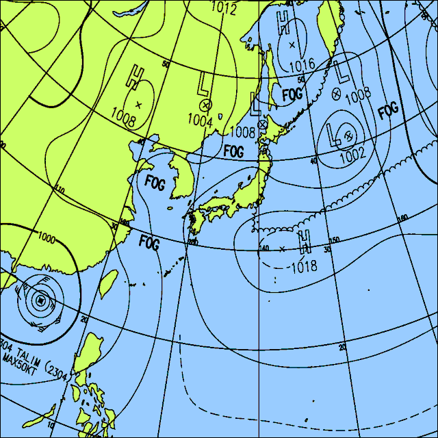 今日も北日本は曇りや雨で、東北の日本海側では断続的に雨