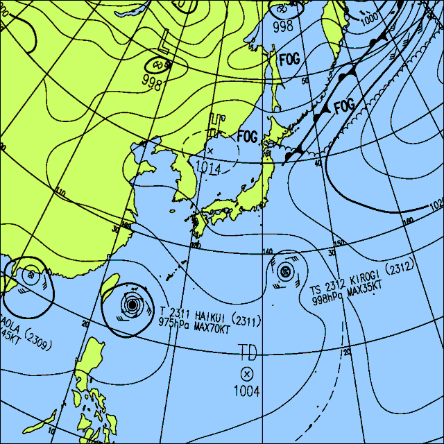 今日は北〜西日本で所により雨や雷雨　先島諸島は荒れた天気に