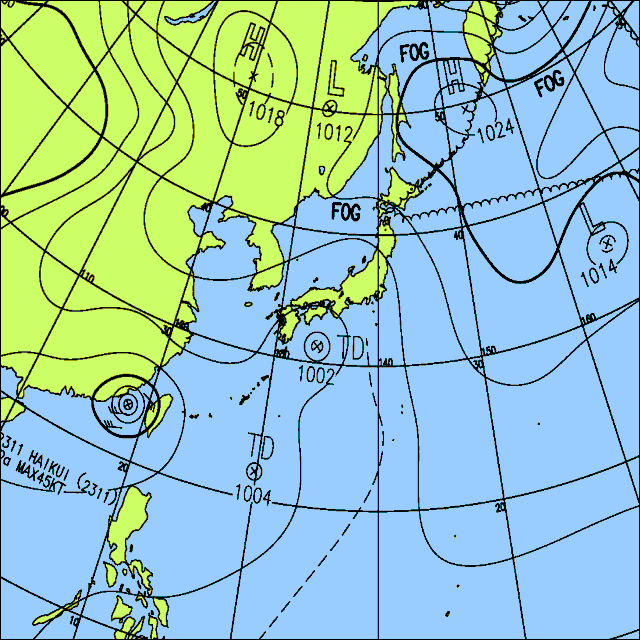 今日は北日本から西日本の太平洋側で雨や雷雨の所が多い